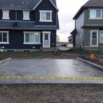 Concrete Garage Pad With Curb Wall Calgary 